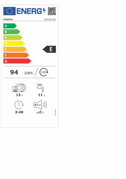 LAVAVAJILLAS HISENSE HS622E10W